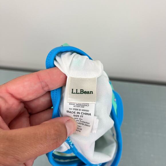 L.L. Bean Girls Ruffle Turtle Bathing Suit 2T - Picture 4 of 8